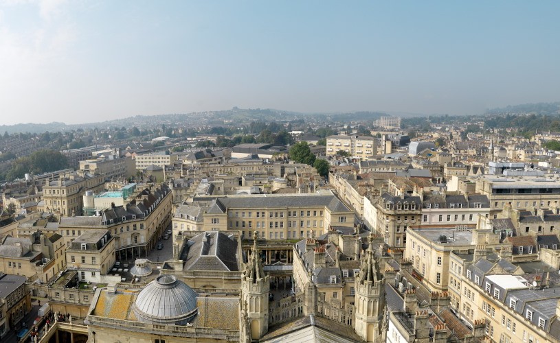 View over Bath from the Bath Abbey tower